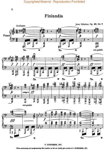 finlandia piano sheet music pdf